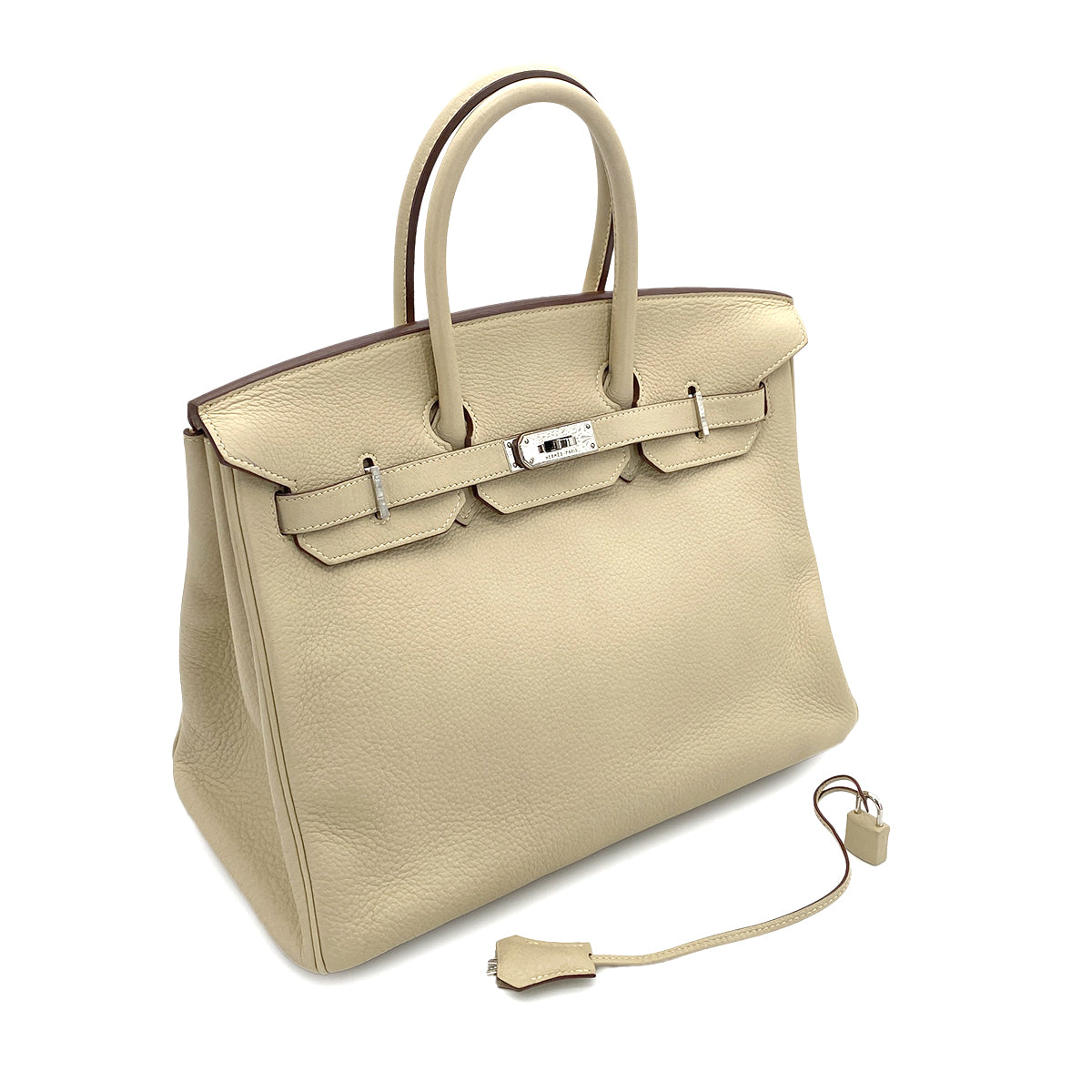 HERMES BIRKIN 35 PARCHEMIN TAURILLON CLEMENCE HAND BAG □L SHW 90251390