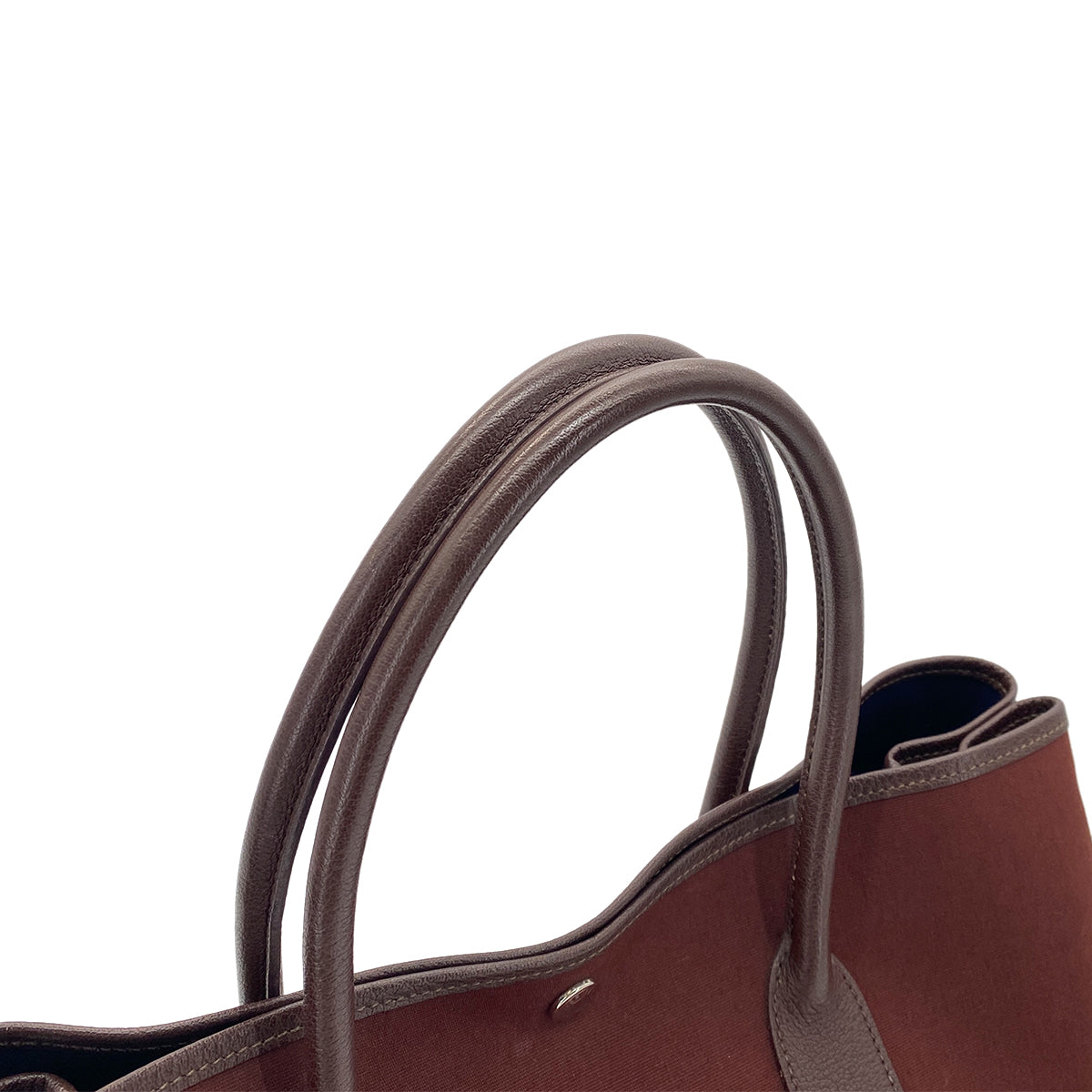 HERMES GARDEN PARTY PM BROWN TYPE TOILE OFFICIER LEATHER TOTE BAG □I 90251392