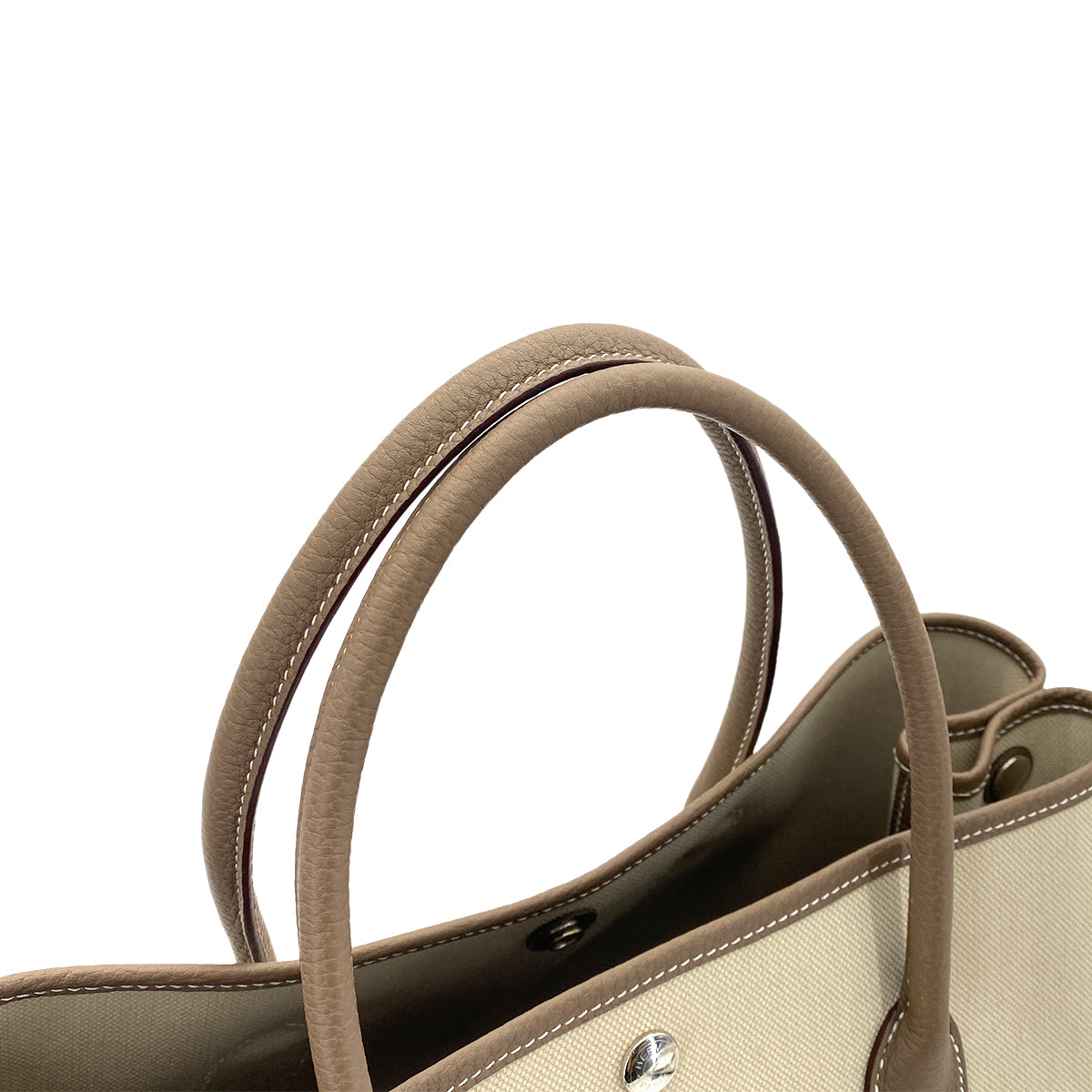 HERMES GARDEN PARTY PM ETOUPE NEGOMDA TOILE H TOTE BAG B 90251685