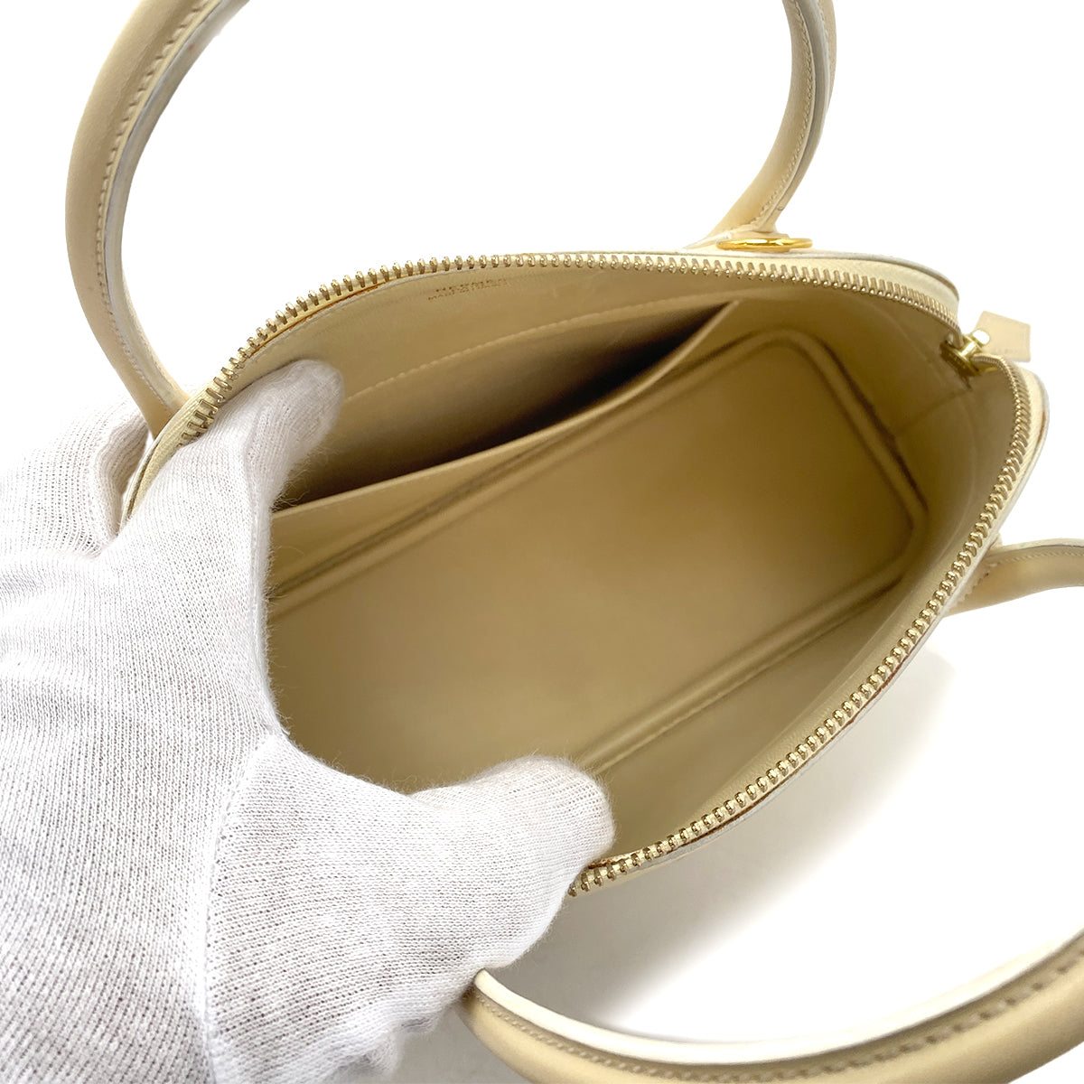 HERMES BOLIDE 27 PARCHEMIN BOXCALF HAND SHOULDER BAG □H 90251840