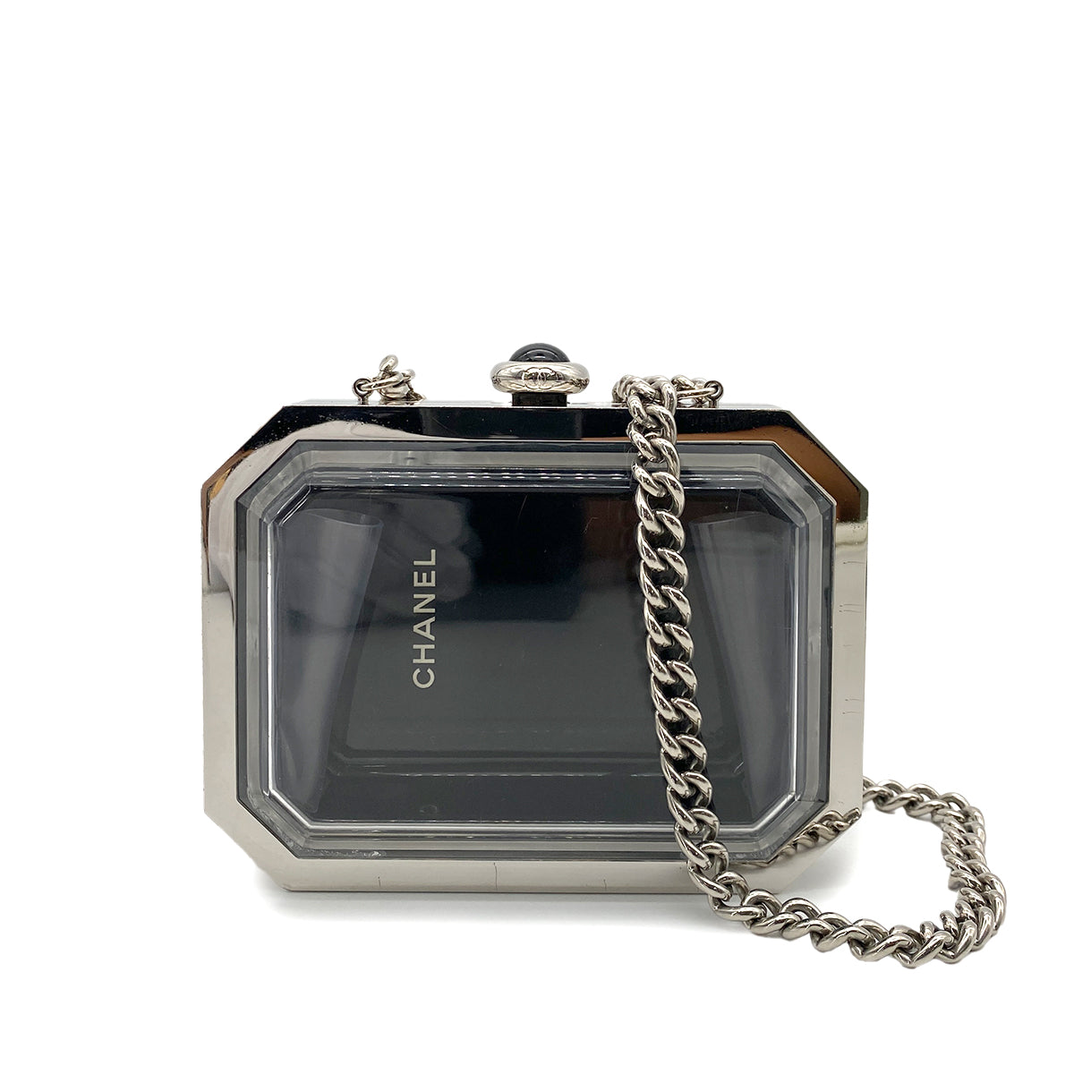 CHANEL PREMIERE CHAIN SHOULDER BAG SILVER PLASTIC B15C 90251846