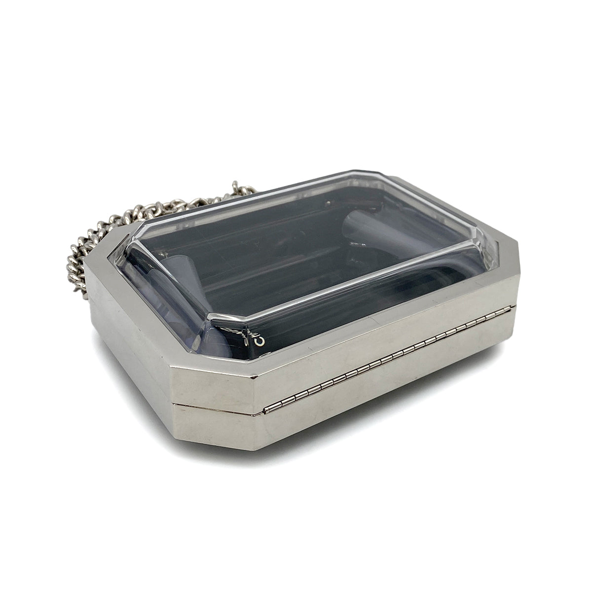 CHANEL PREMIERE CHAIN SHOULDER BAG SILVER PLASTIC B15C 90251846