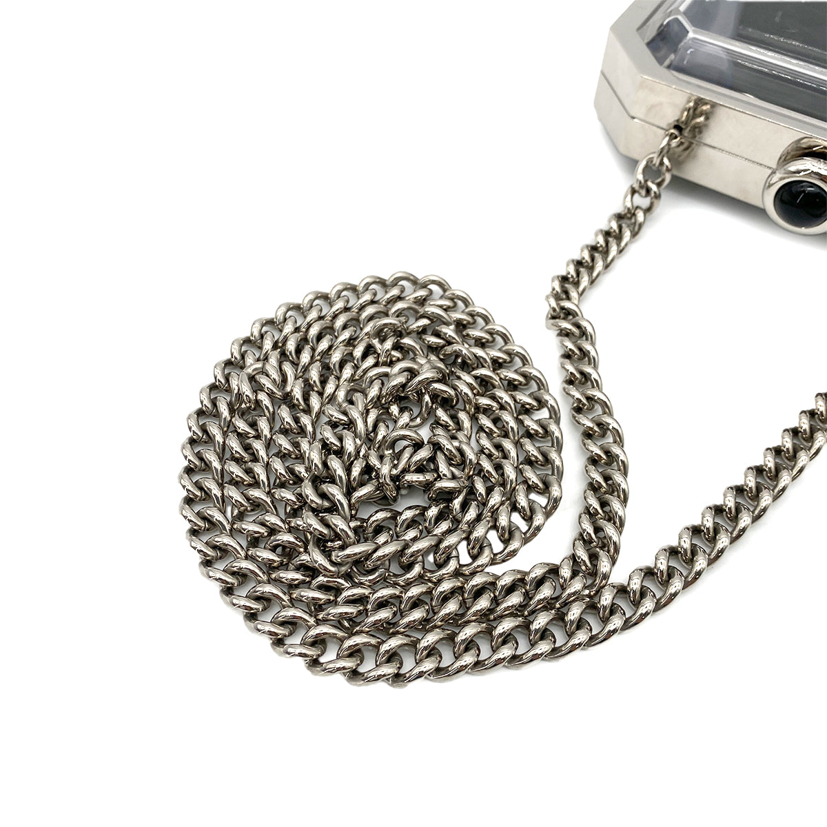 CHANEL PREMIERE CHAIN SHOULDER BAG SILVER PLASTIC B15C 90251846