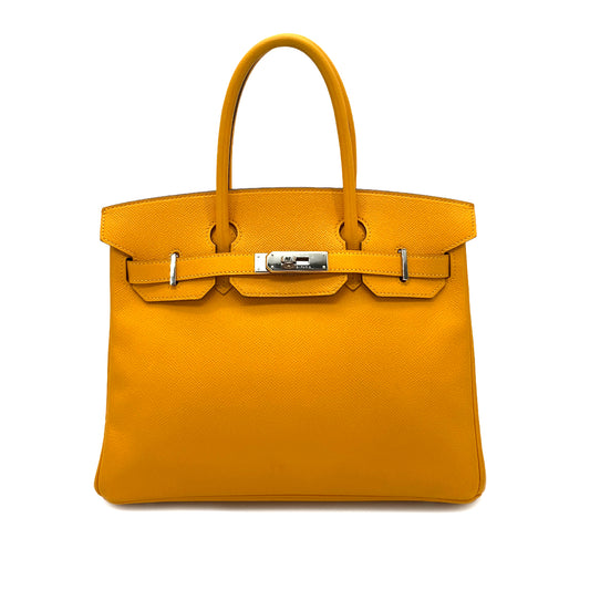 HERMES BIRKIN 30 JAUNE D'OR EPSOM HAND BAG □P 90251945