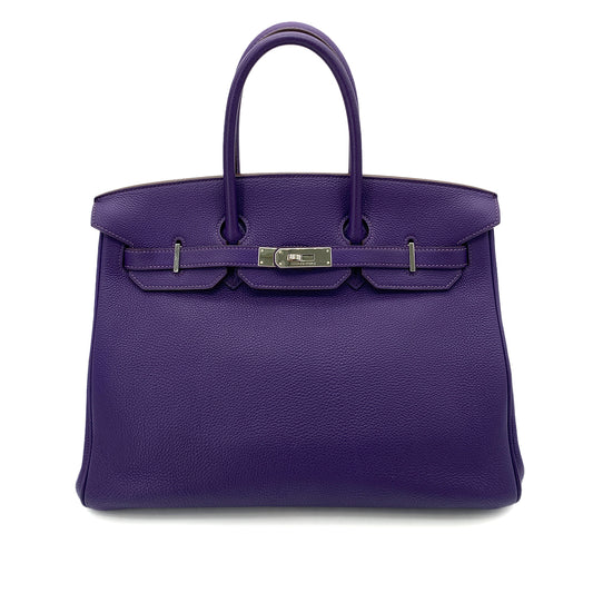 HERMES BIRKIN 35 IRIS TOGO HAND BAG □N 90251998