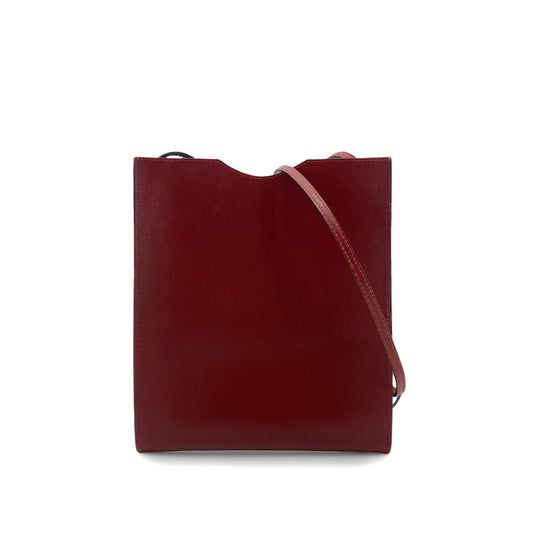 HERMES ONIMAITOU ROUGE H BOXCALF SHOULDER BAG 90252551