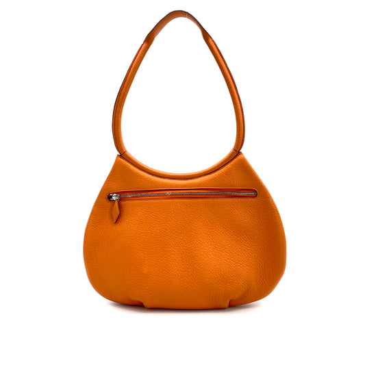 HERMES CACAHUETE ORANGE TOGO SHOULDER BAG □F  90252553