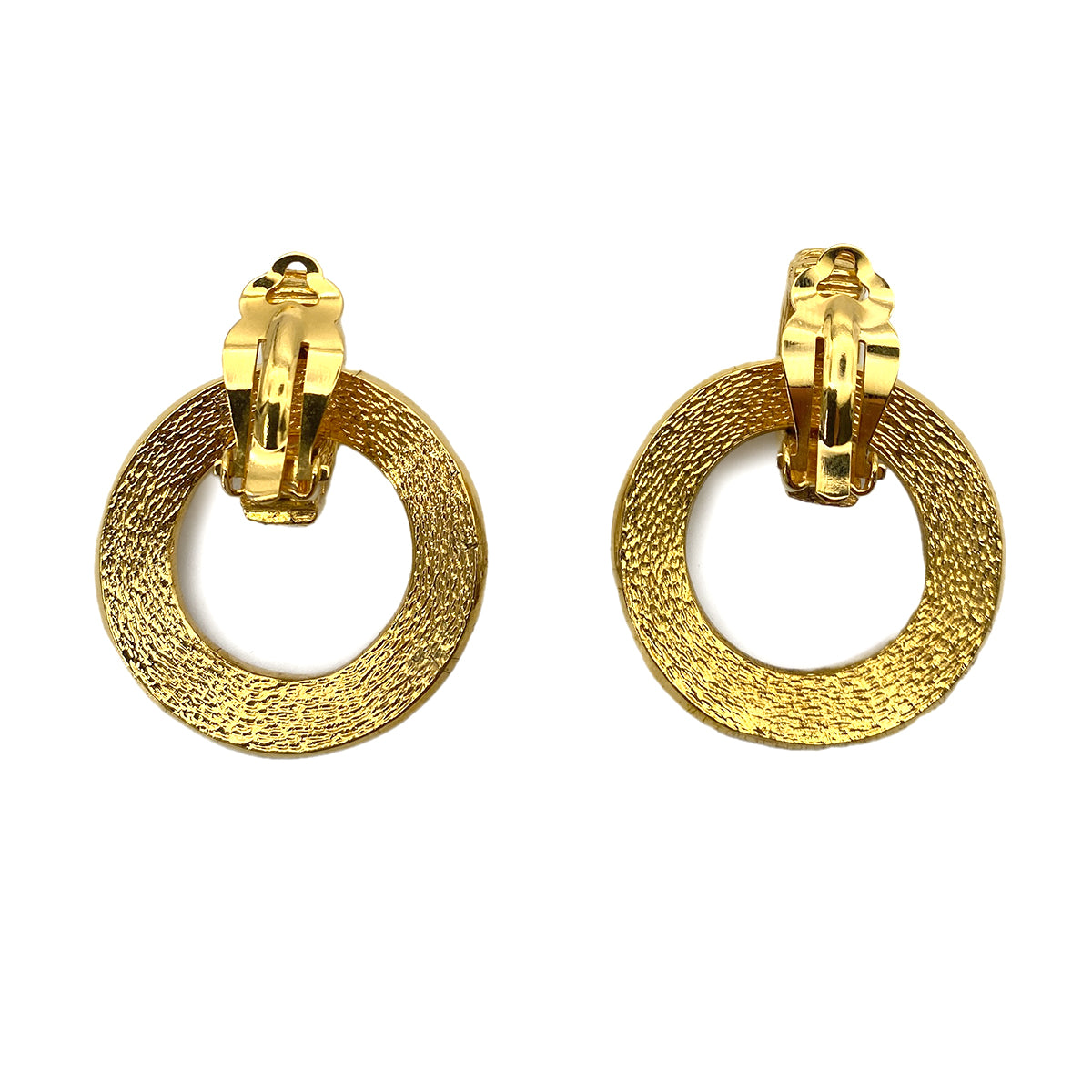 CHANEL VINTAGE EARRINGS HOOP ACCESSORY 90252555