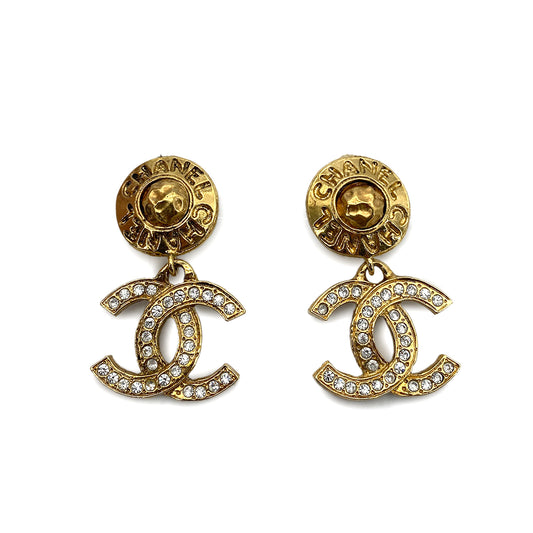 CHANEL EARRINGS COCOMARK RHINESTONE SWING ACCESSORY 90252563