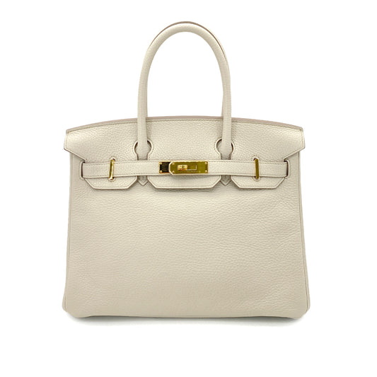 HERMES BIRKIN 30 BETON TAURILLON CLEMENCE HAND BAG A GHW 90252570