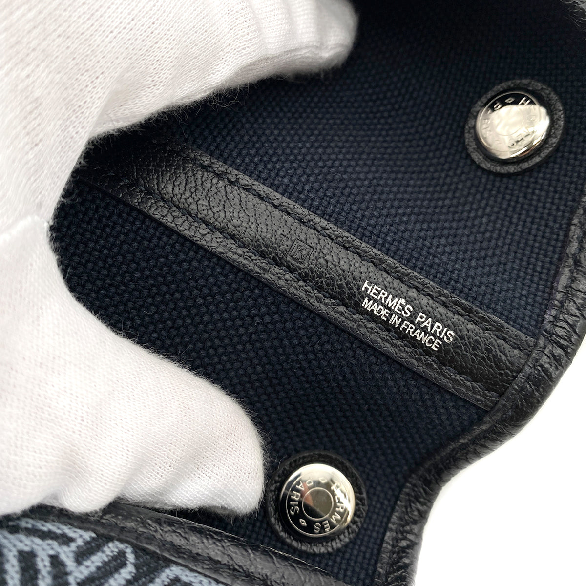 HERMES GARDEN PARTY PM NAVY TOILE SO H TOTE BAG □K 90252571