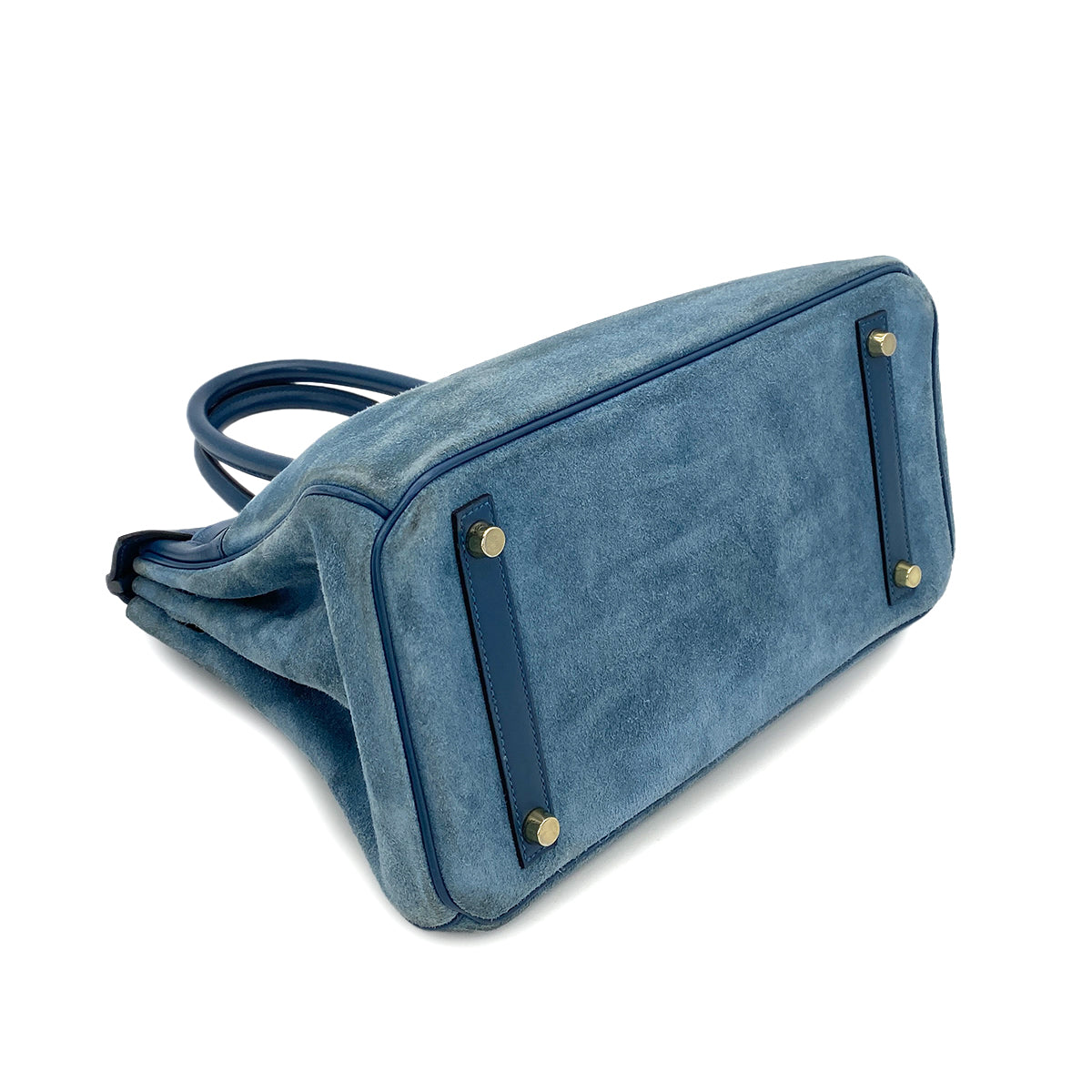 HERMES BIRKIN 30 BLUE THALASSA DEEP BLUE GRIZZLY SWIFT HAND BAG □P GHW 90252580