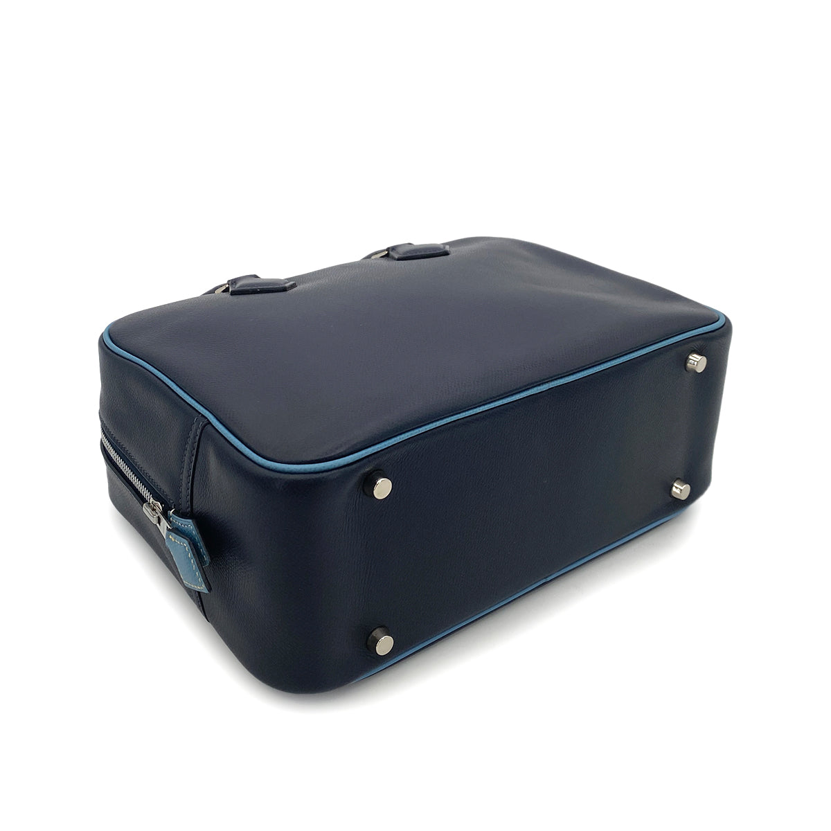 HERMES PLUME 28 EPSOM INDIGO BLUE JEAN HAND BAG □I 90252963