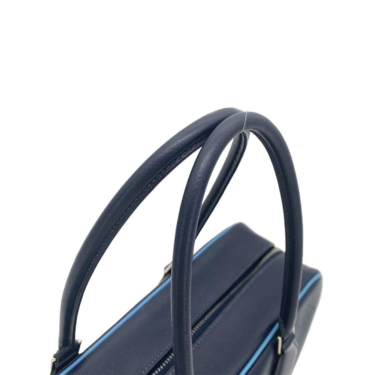 HERMES PLUME 28 EPSOM INDIGO BLUE JEAN HAND BAG □I 90252963