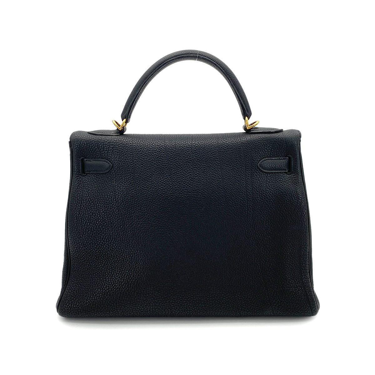 HERMES KELLY 32 RETOURNE BLACK TOGO HAND SHOULDER BAG □G GHW 90252973