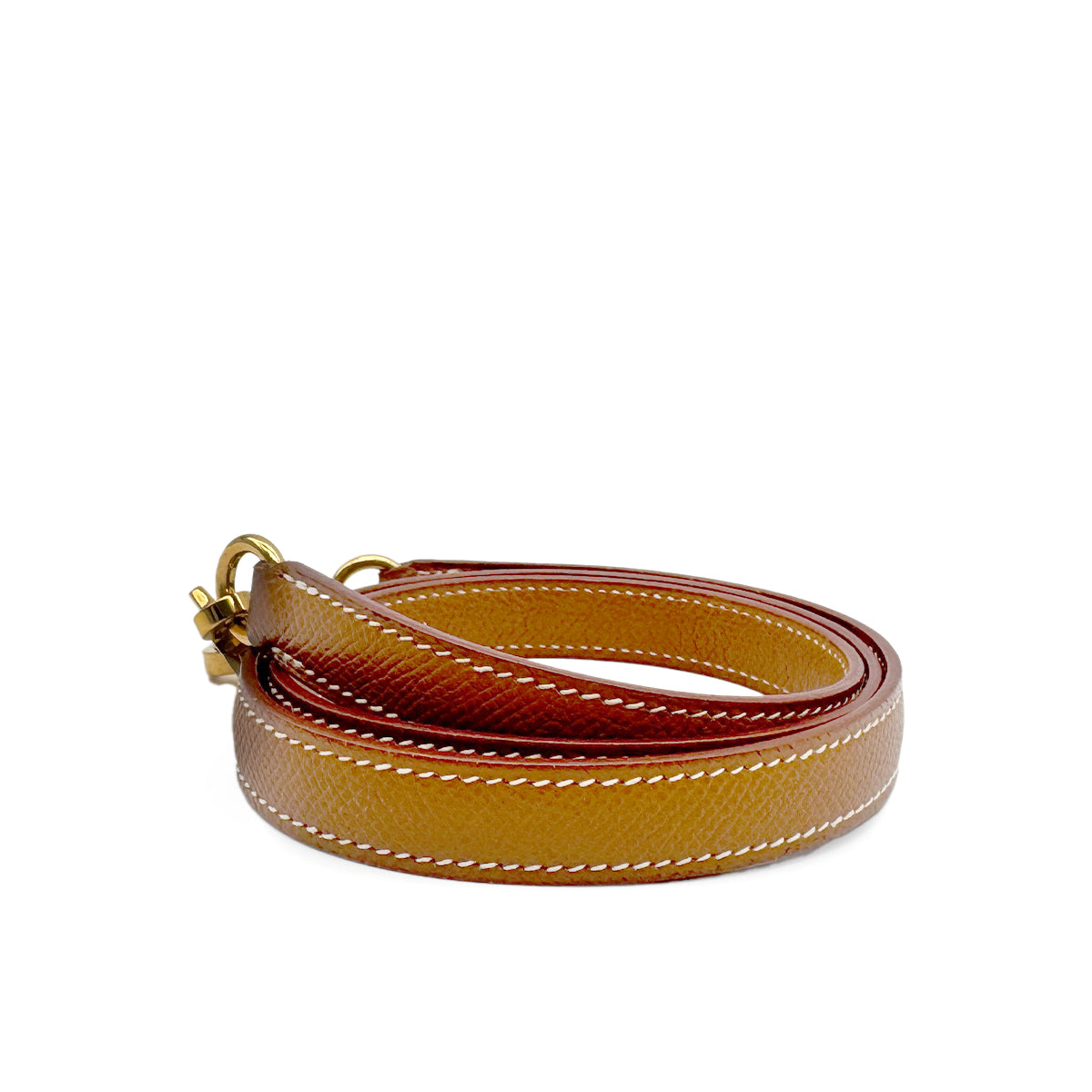 HERMES KELLY BOLIDE GOLD COURCHEVEL SHOULDER STRAP GHW 90253083