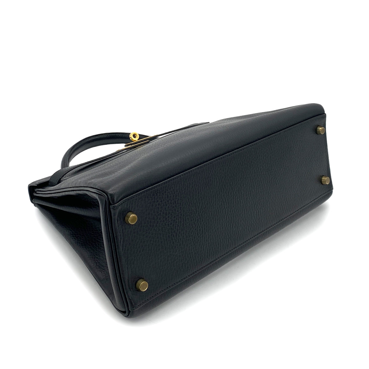 HERMES KELLY 32 RETOURNE BLACK ARDENNES HAND SHOULDER BAG 〇U GHW 90253605