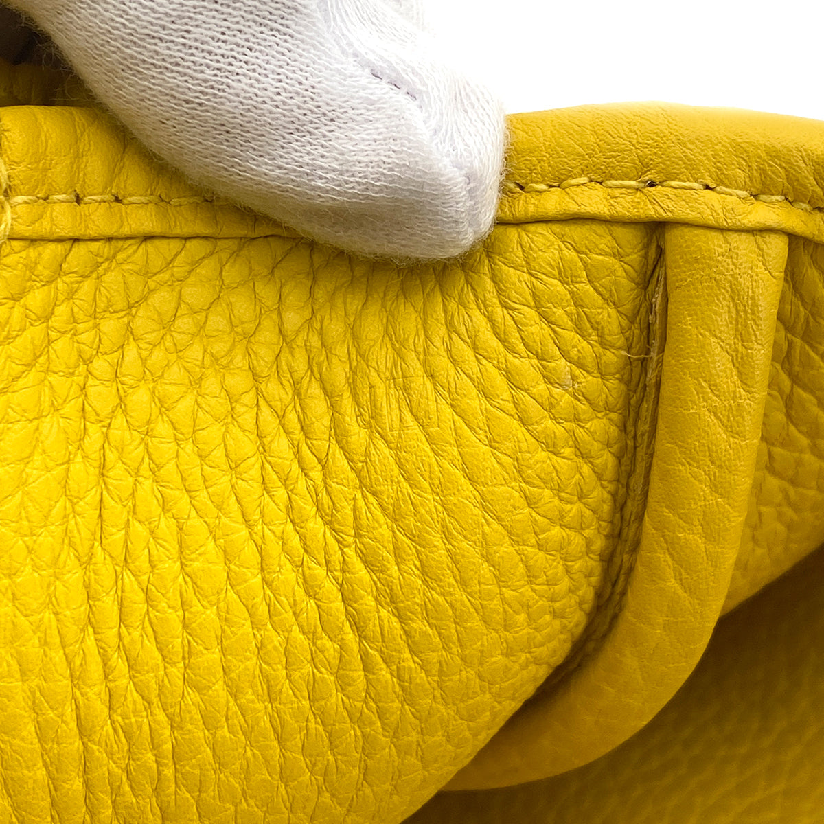 HERMES VICTORIA CABAS TOTE BAG JAUNE TOILE H TOGO □M 90253610