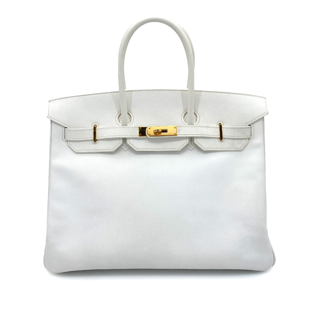 HERMES BIRKIN 35 WHITE EPSOM HAND BAG □K GHW 90253622