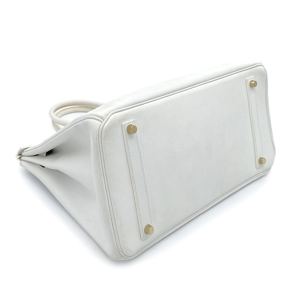 HERMES BIRKIN 35 WHITE EPSOM HAND BAG □K GHW 90253622
