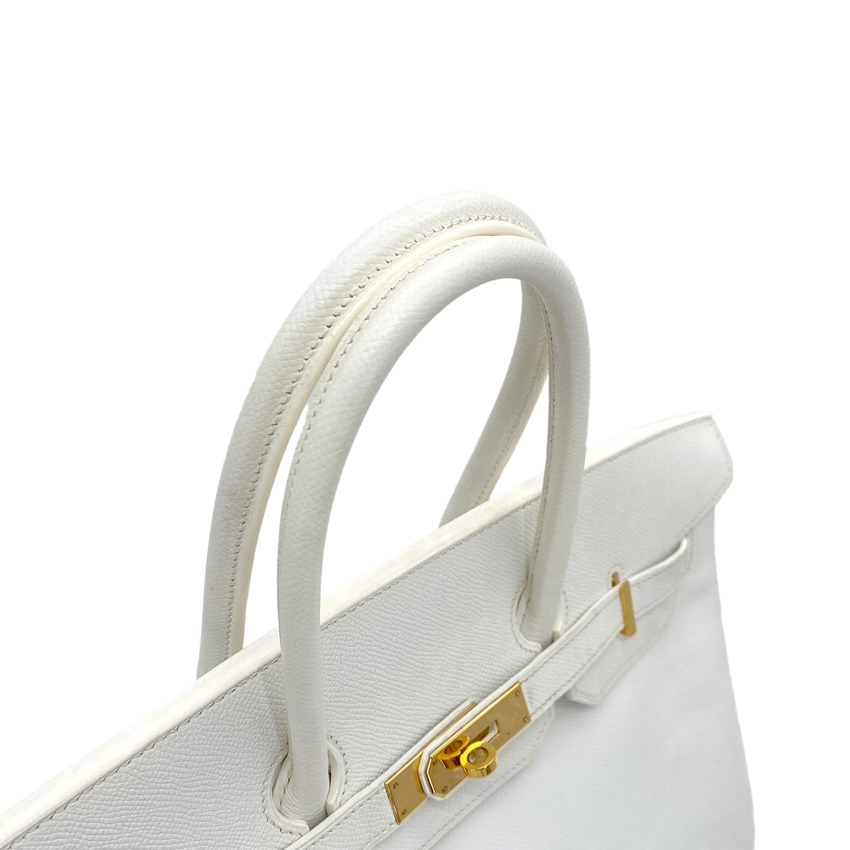 HERMES BIRKIN 35 WHITE EPSOM HAND BAG □K GHW 90253622