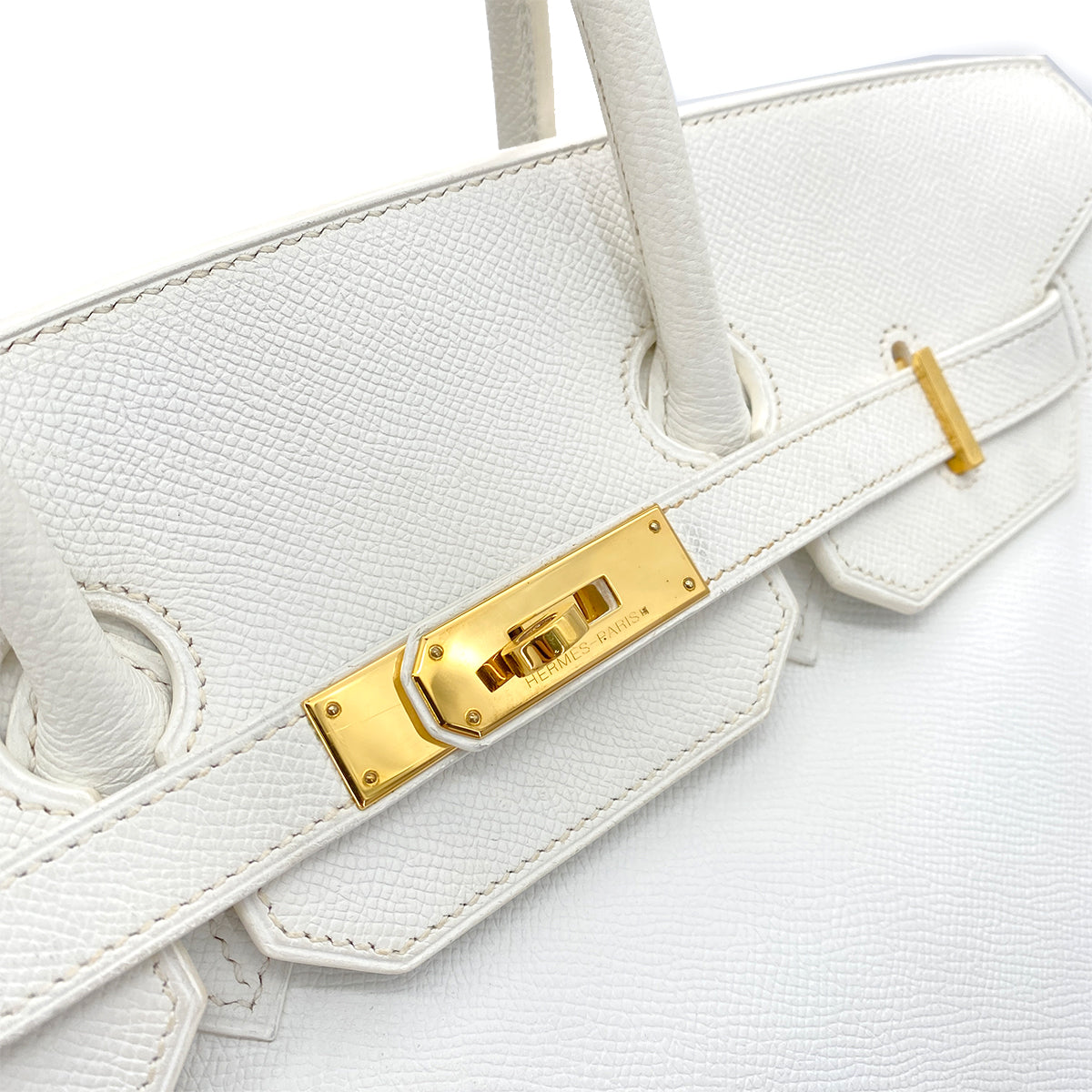 HERMES BIRKIN 35 WHITE EPSOM HAND BAG □K GHW 90253622