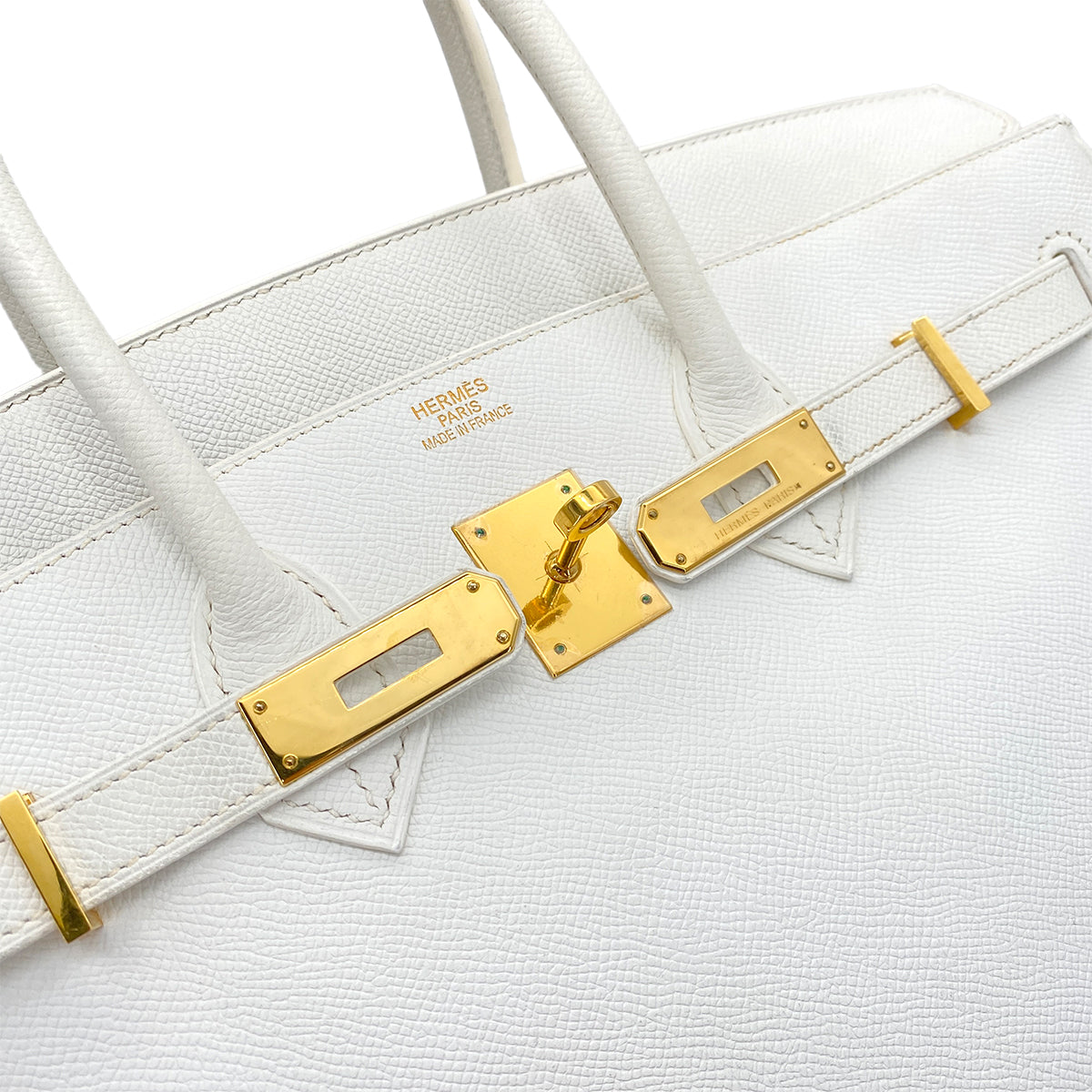 HERMES BIRKIN 35 WHITE EPSOM HAND BAG □K GHW 90253622