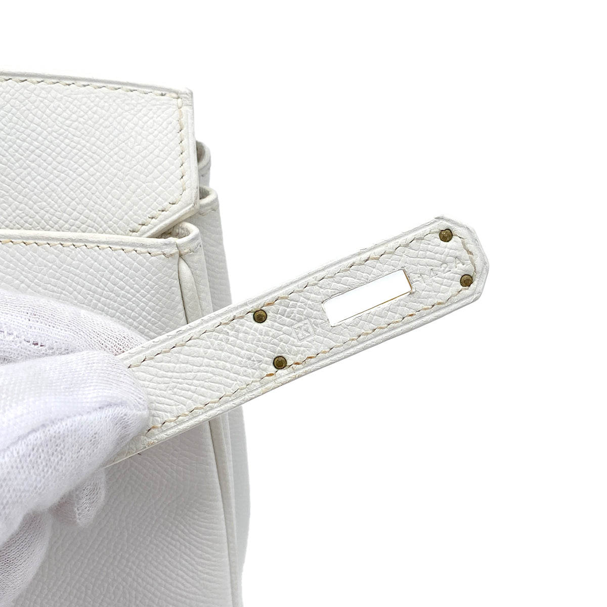 HERMES BIRKIN 35 WHITE EPSOM HAND BAG □K GHW 90253622
