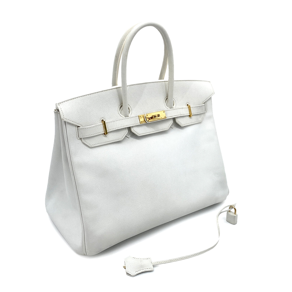 HERMES BIRKIN 35 WHITE EPSOM HAND BAG □K GHW 90253622