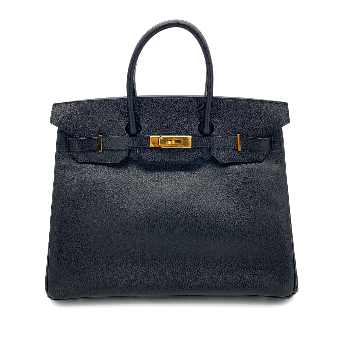 HERMES BIRKIN 35 BLACK ARDENNES HAND BAG □B GHW 90253624