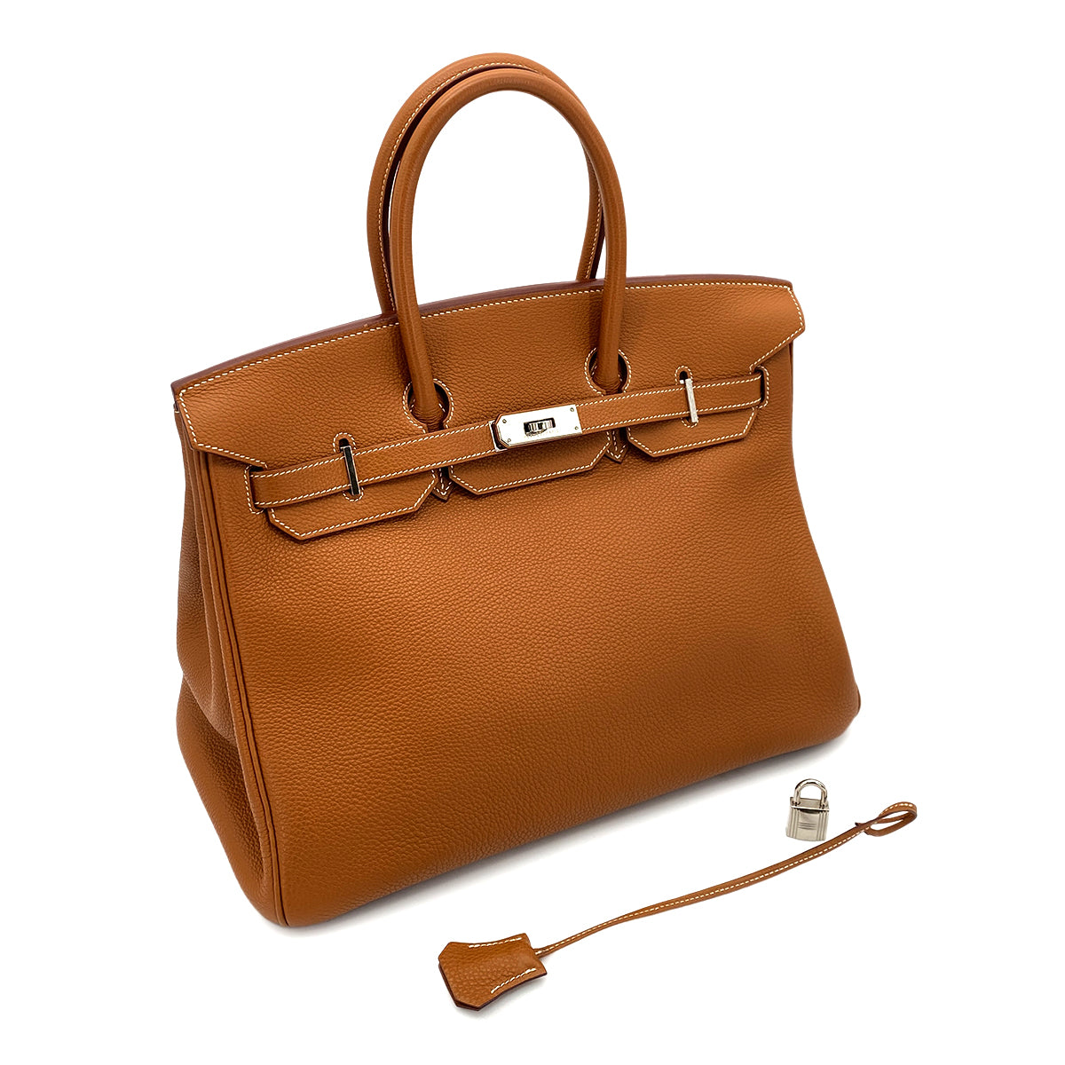 HERMES BIRKIN 35 GOLD TOGO HAND BAG □I GHW 90253627