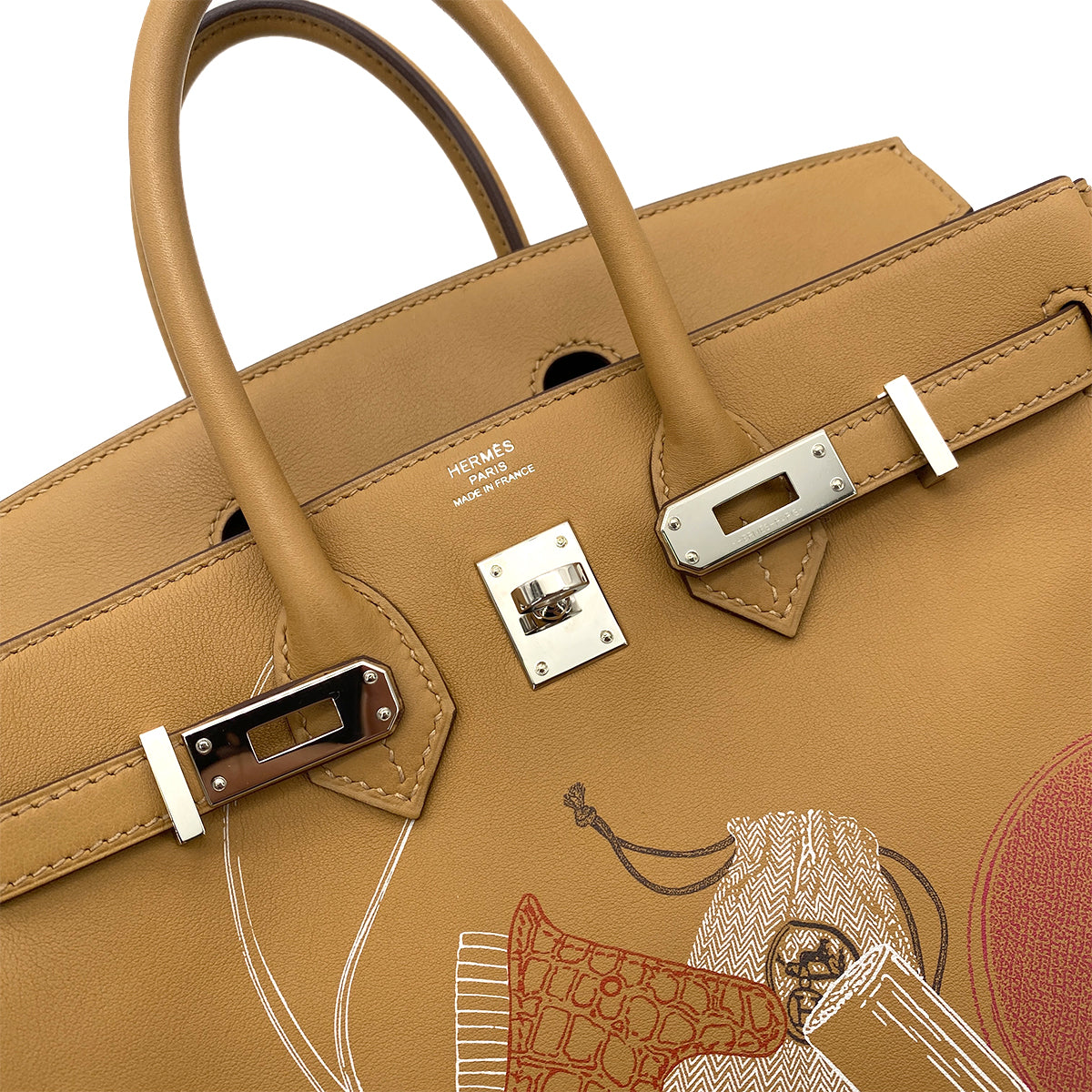 HERMES BIRKIN 25 IN & OUT BISCUIT SWIFT HAND BAG Z SHW 90253752