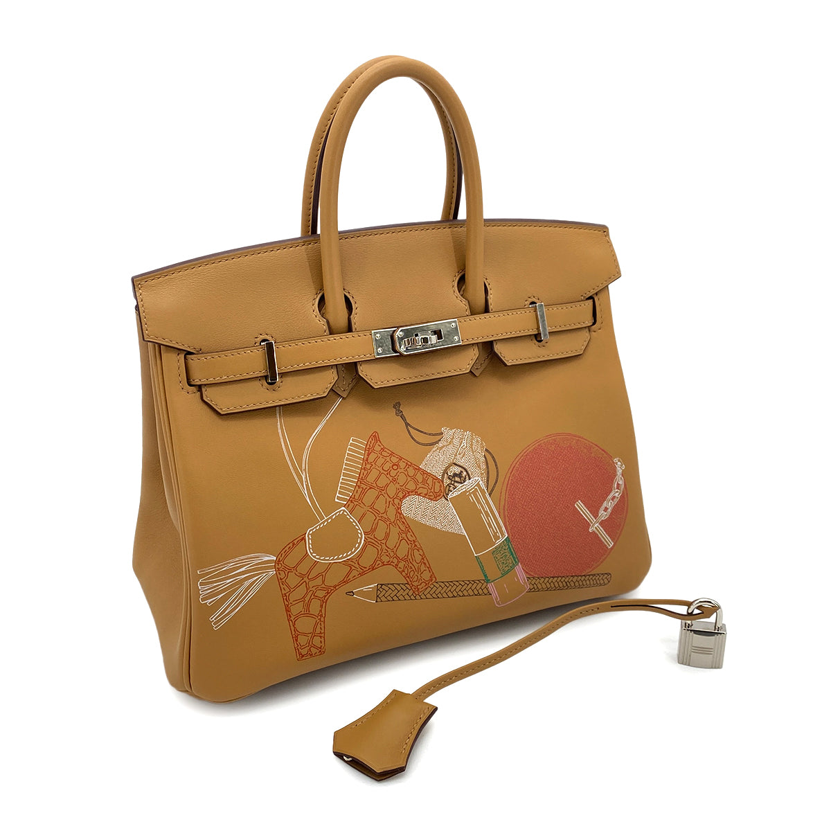 HERMES BIRKIN 25 IN & OUT BISCUIT SWIFT HAND BAG Z SHW 90253752