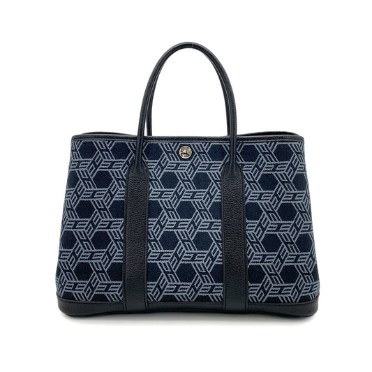 HERMES GARDEN PARTY TPM NAVY TOILE SO H TOTE BAG □K 90253755