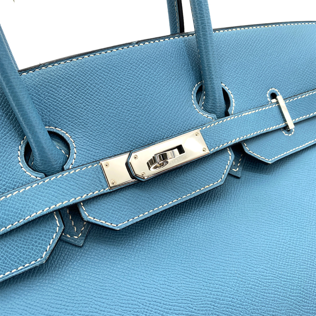 HERMES BIRKIN 35 BLUE JEAN EPSOM HAND BAG □K SHW 90253873