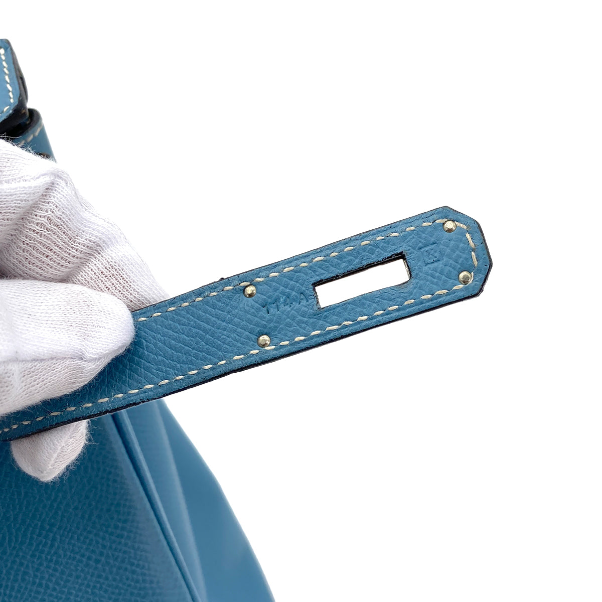 HERMES BIRKIN 35 BLUE JEAN EPSOM HAND BAG □K SHW 90253873