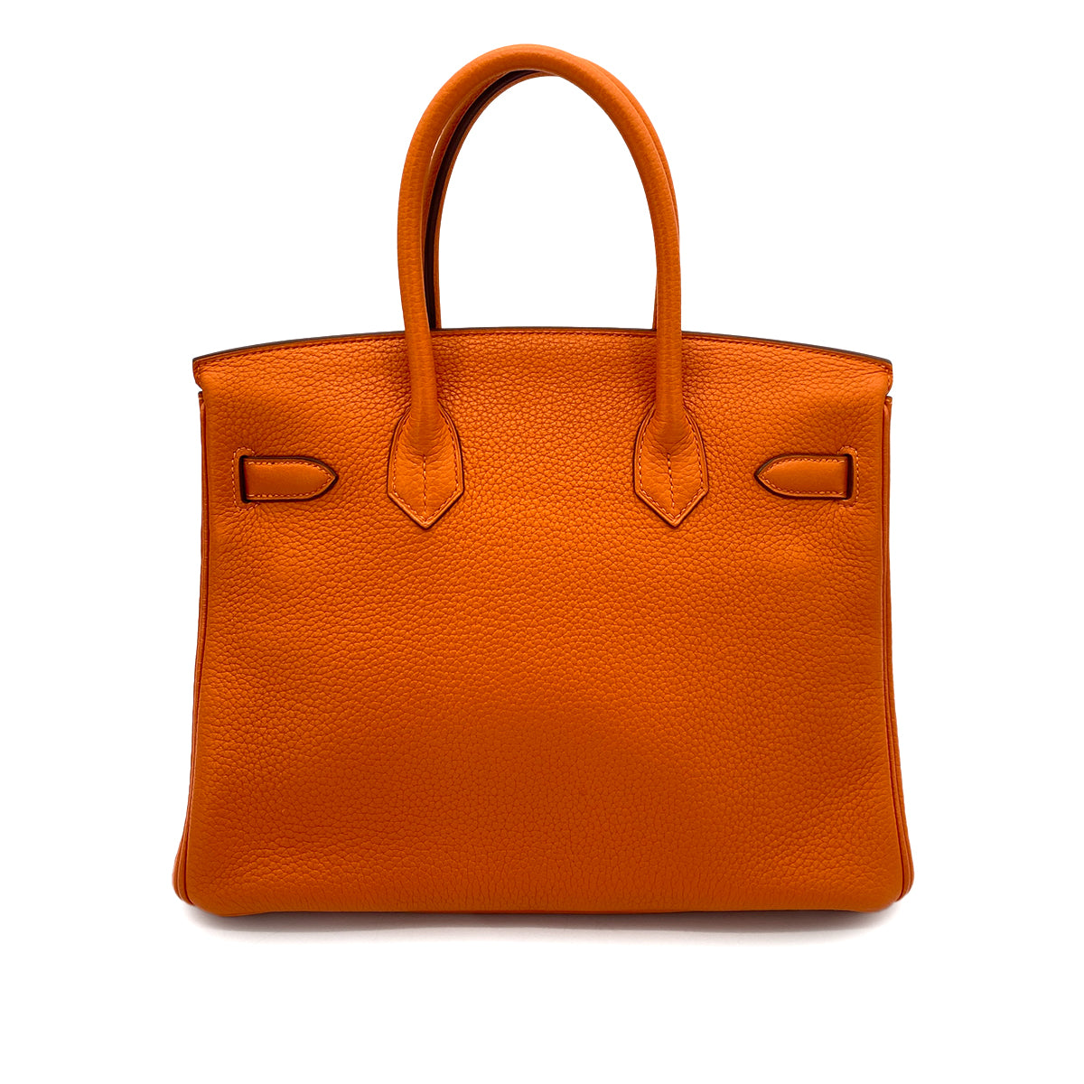 HERMES BIRKIN 30 ORANGE POPPY TAURILLON CLEMENCE HAND BAG □N SHW 90253877