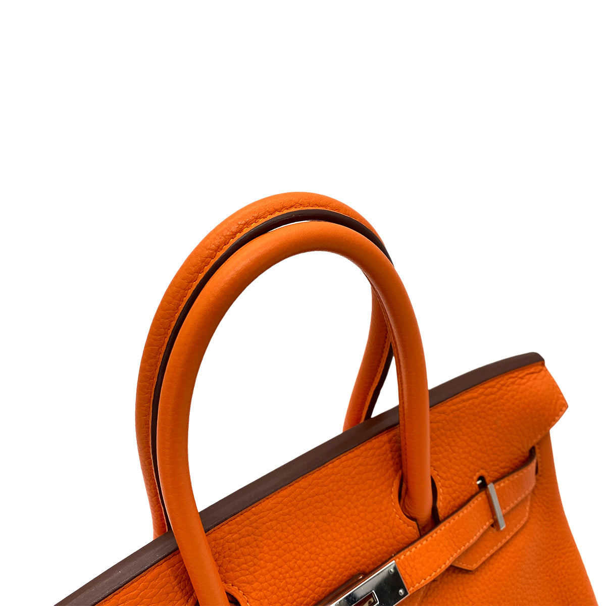 HERMES BIRKIN 30 ORANGE POPPY TAURILLON CLEMENCE HAND BAG □N SHW 90253877