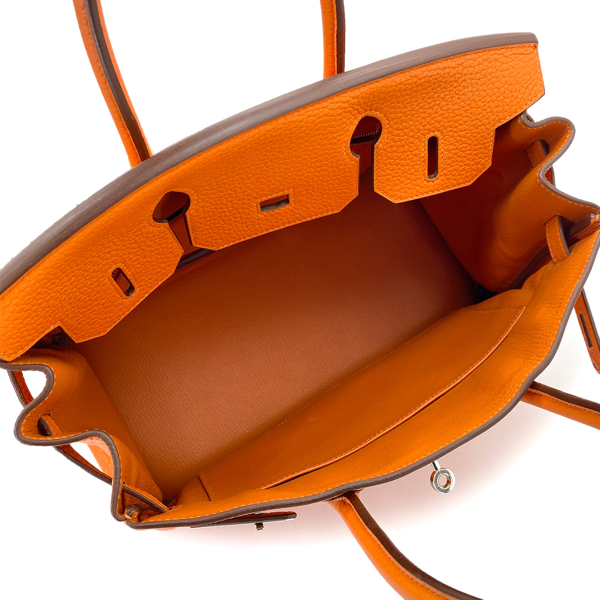 HERMES BIRKIN 30 ORANGE POPPY TAURILLON CLEMENCE HAND BAG □N SHW 90253877