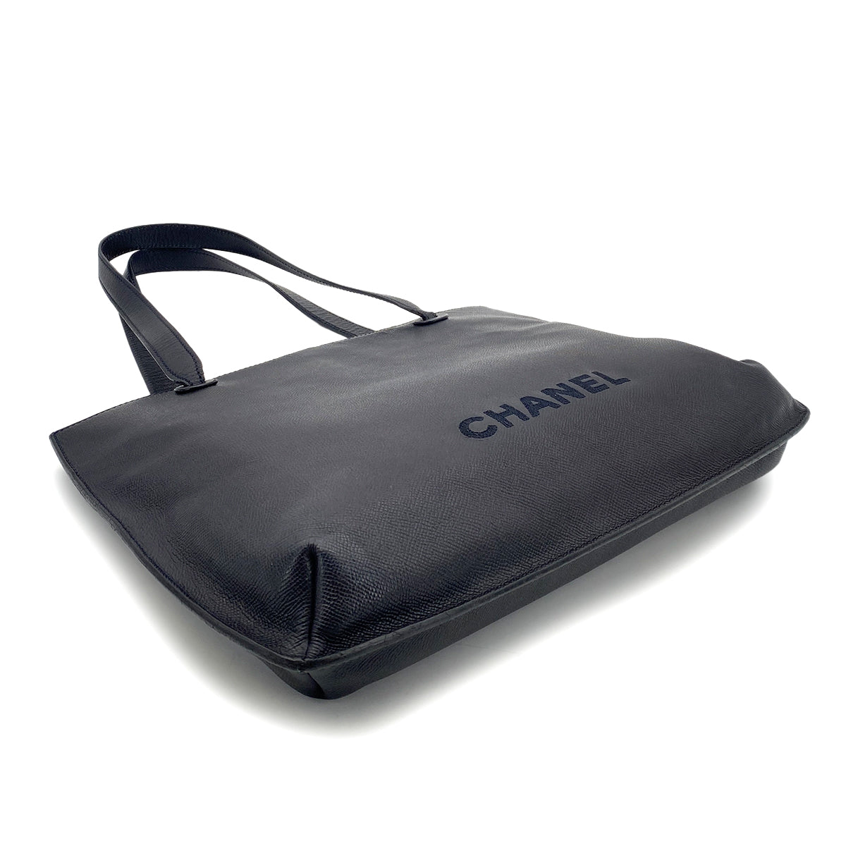 CHANEL VINTAGE TOTE BAG NAVY CAVIAR SKIN 90253879