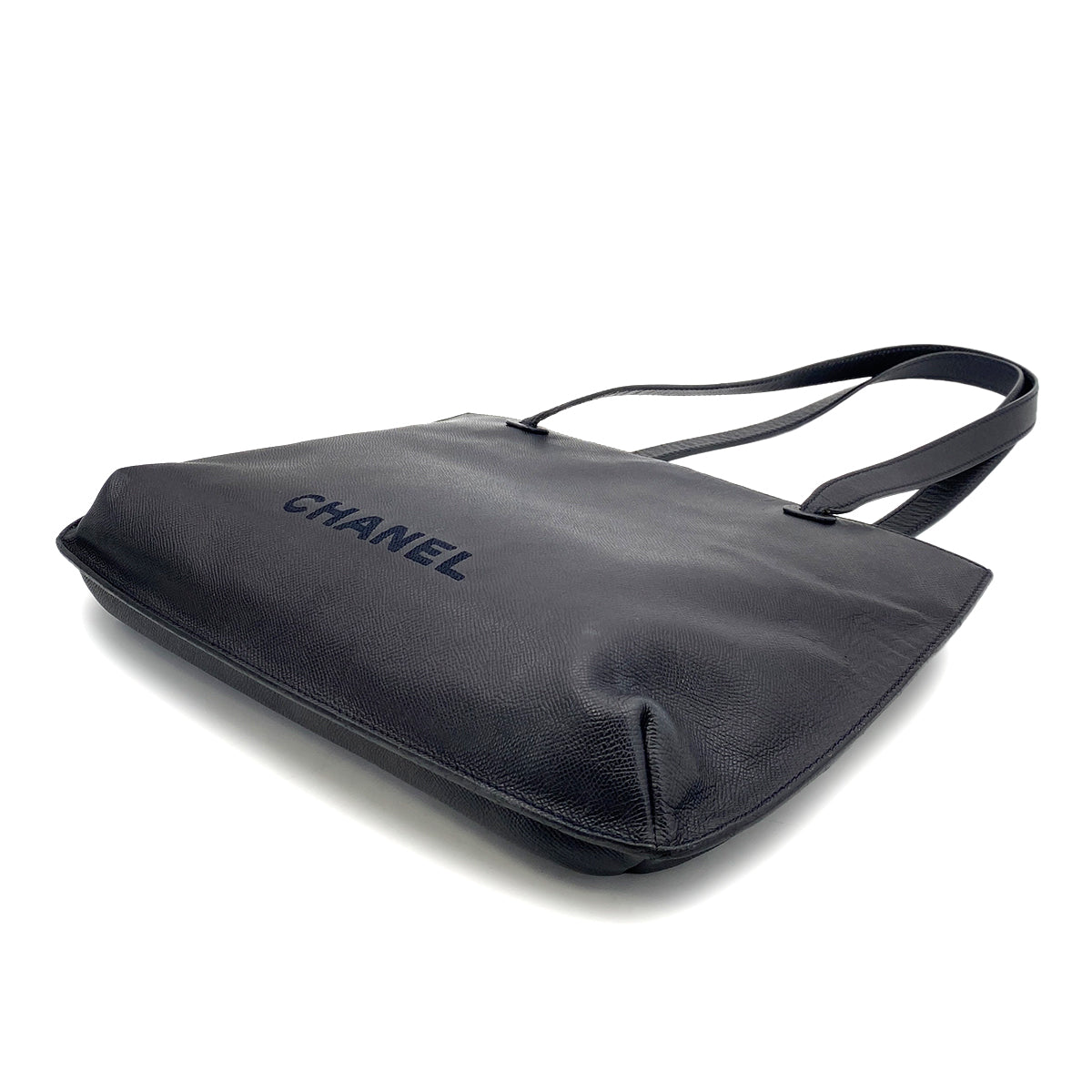 CHANEL VINTAGE TOTE BAG NAVY CAVIAR SKIN 90253879
