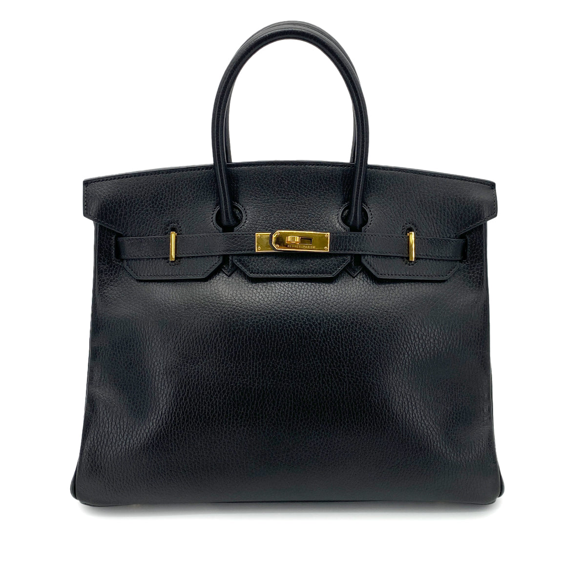 HERMES BIRKIN 35 BLACK ARDENNES HAND BAG 〇Z GHW 90253885