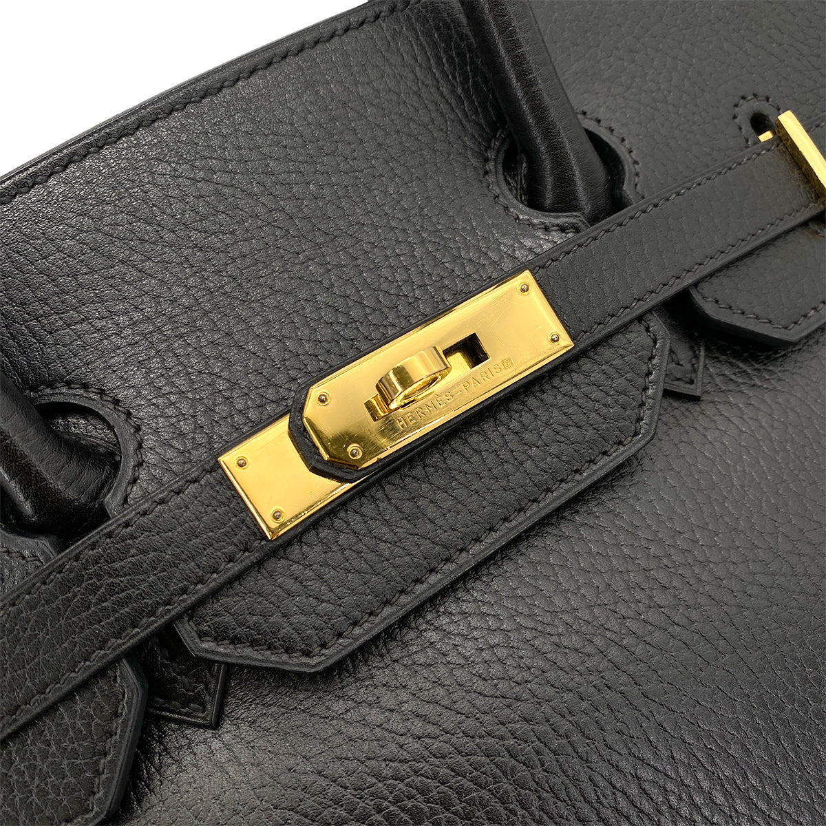 HERMES BIRKIN 35 BLACK ARDENNES HAND BAG 〇Z GHW 90253885