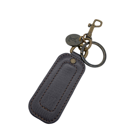 LOUIS VUITTON BAG CHARM KEY HOLDER LEATHER BROWN 90253890