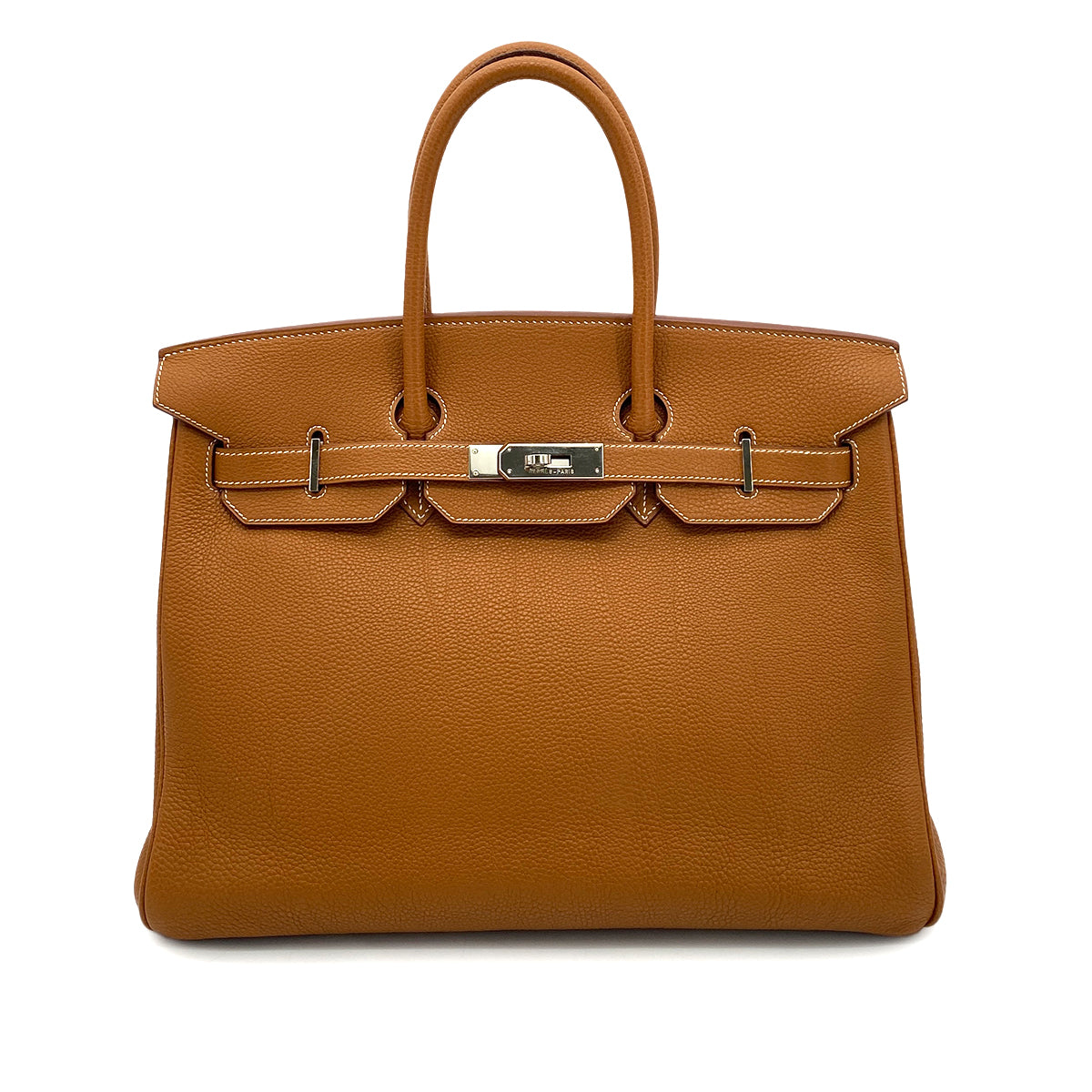 HERMES BIRKIN 35 GOLD TOGO HAND BAG □G SHW 90253898