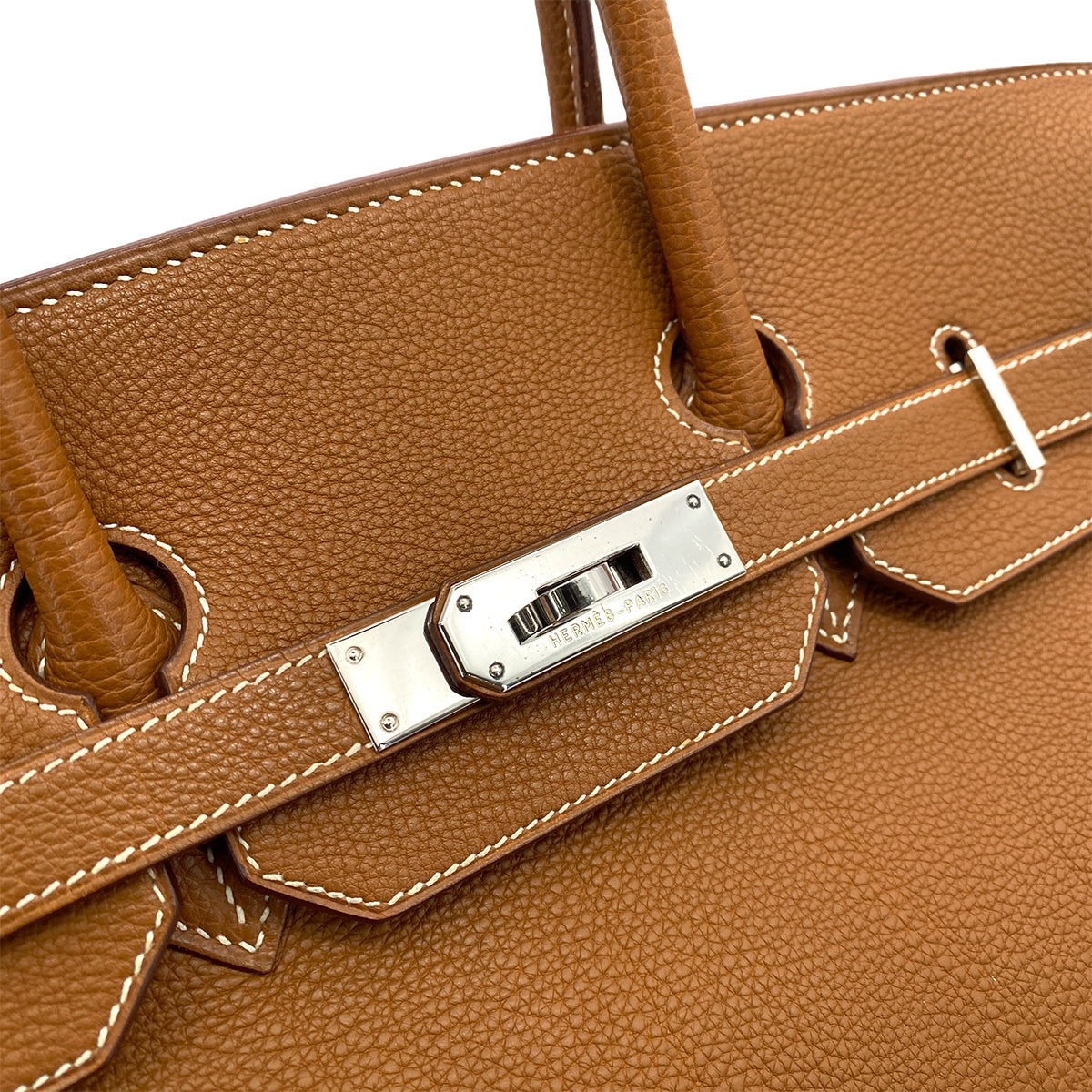 HERMES BIRKIN 35 GOLD TOGO HAND BAG □G SHW 90253898