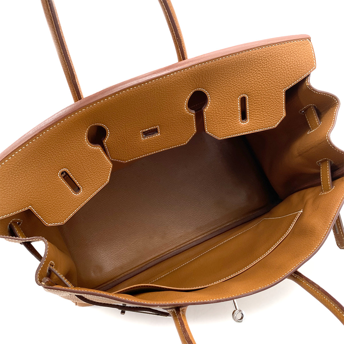 HERMES BIRKIN 35 GOLD TOGO HAND BAG □G SHW 90253898