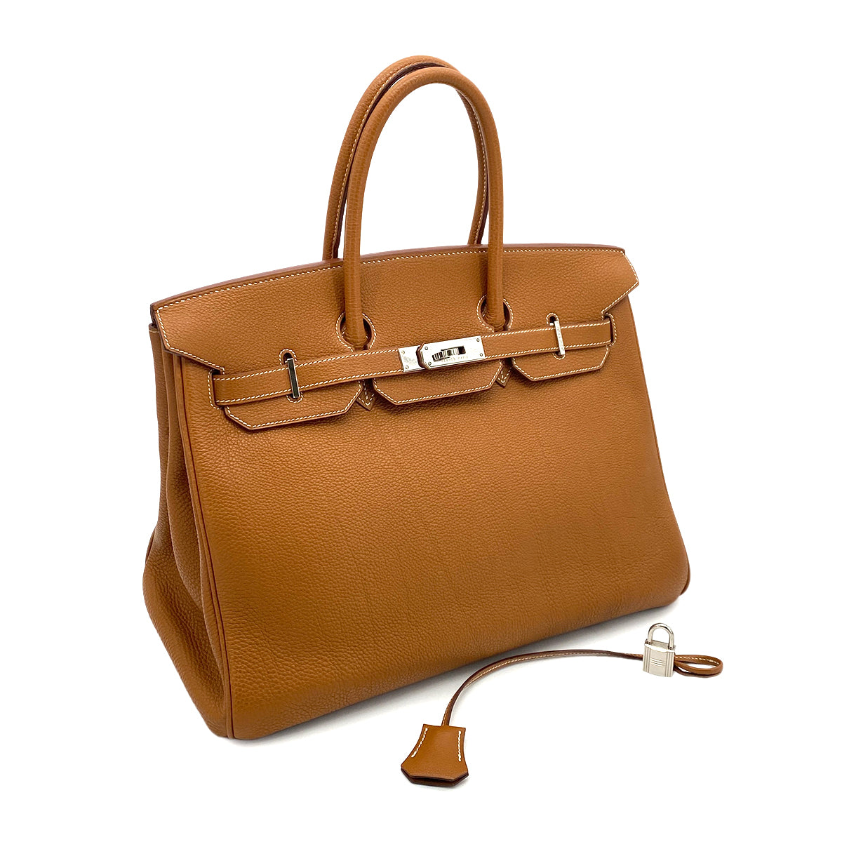 HERMES BIRKIN 35 GOLD TOGO HAND BAG □G SHW 90253898