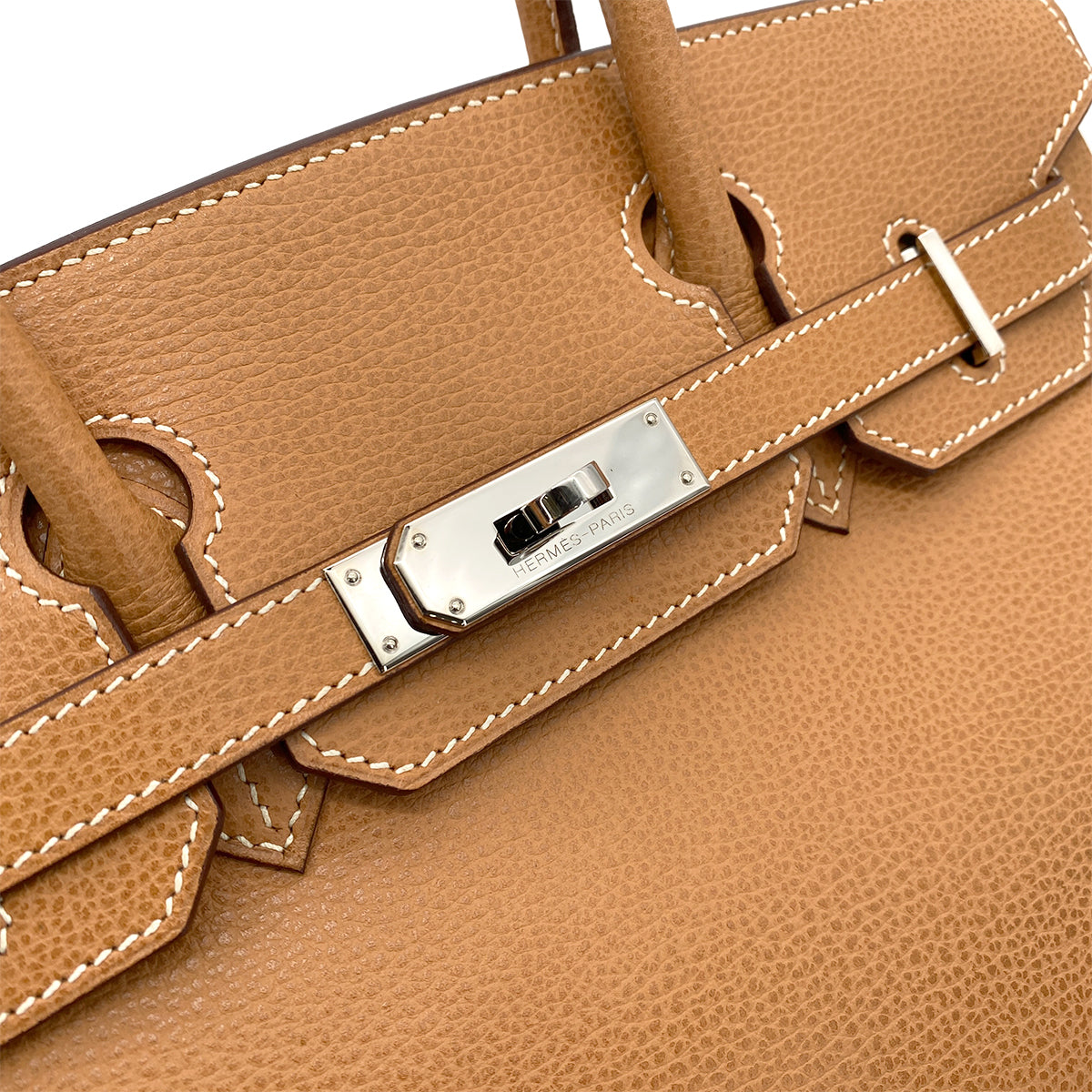 HERMES BIRKIN 30 NATURAL VACHE LIEGEE HAND BAG □J SHW 90254599