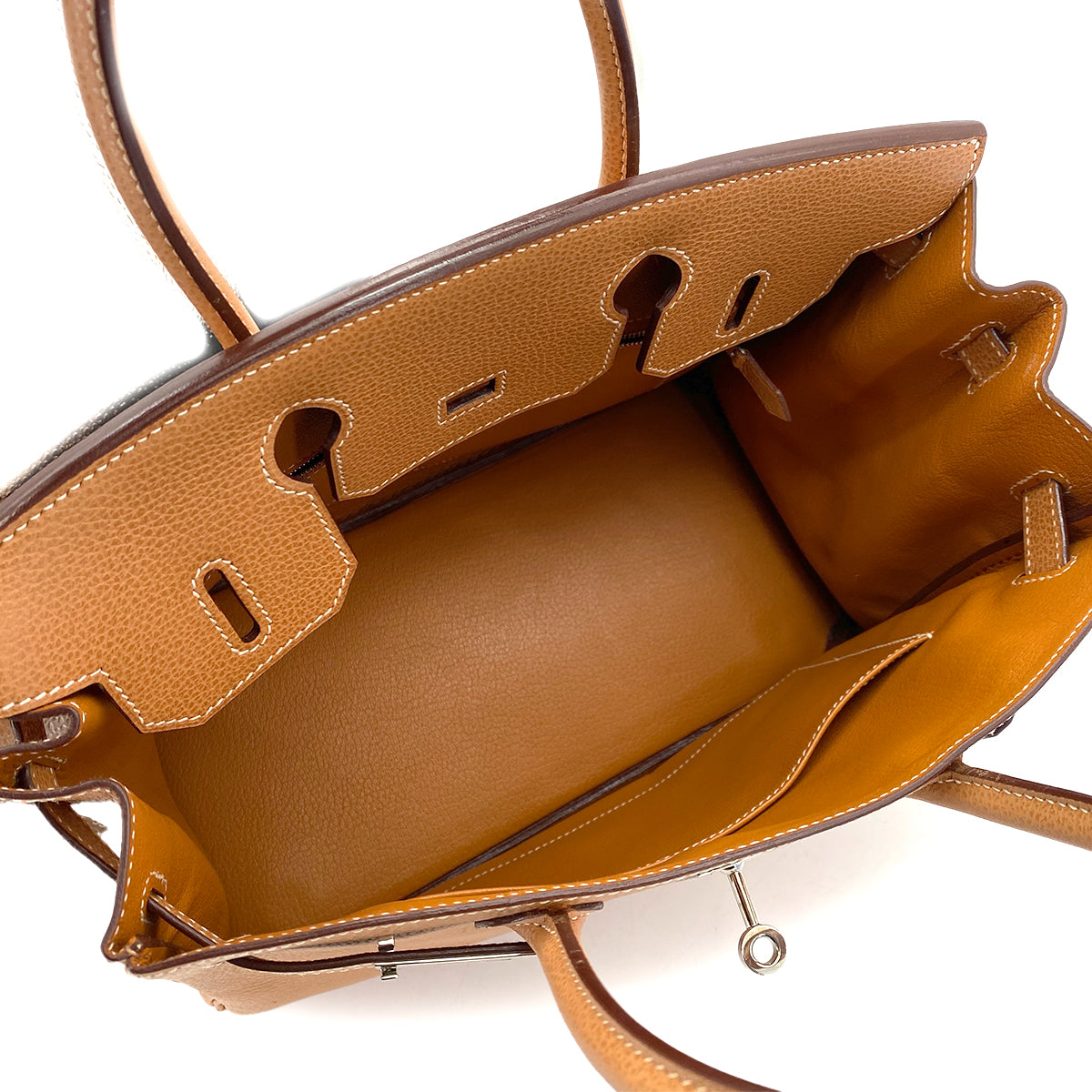 HERMES BIRKIN 30 NATURAL VACHE LIEGEE HAND BAG □J SHW 90254599